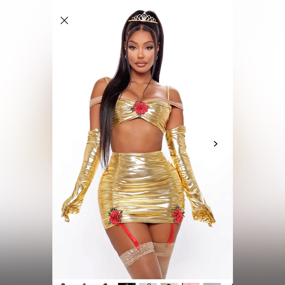 BELLE PRINCESS COSTUME “Enchanted Rose 3 piece set” FASHION NOVA.